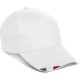 Cappellino 5 pannelli bianco personalizzato K18140B