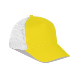 Cappellino 5 pannelli giallo personalizzato K18105G