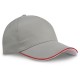 Cappellino 5 pannelli grigio personalizzato K18144GR