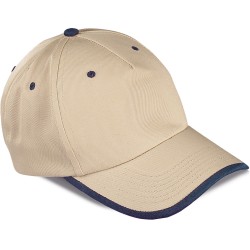 Cappellino 5 pannelli kaki/blu navy personalizzato K18041KA/NY