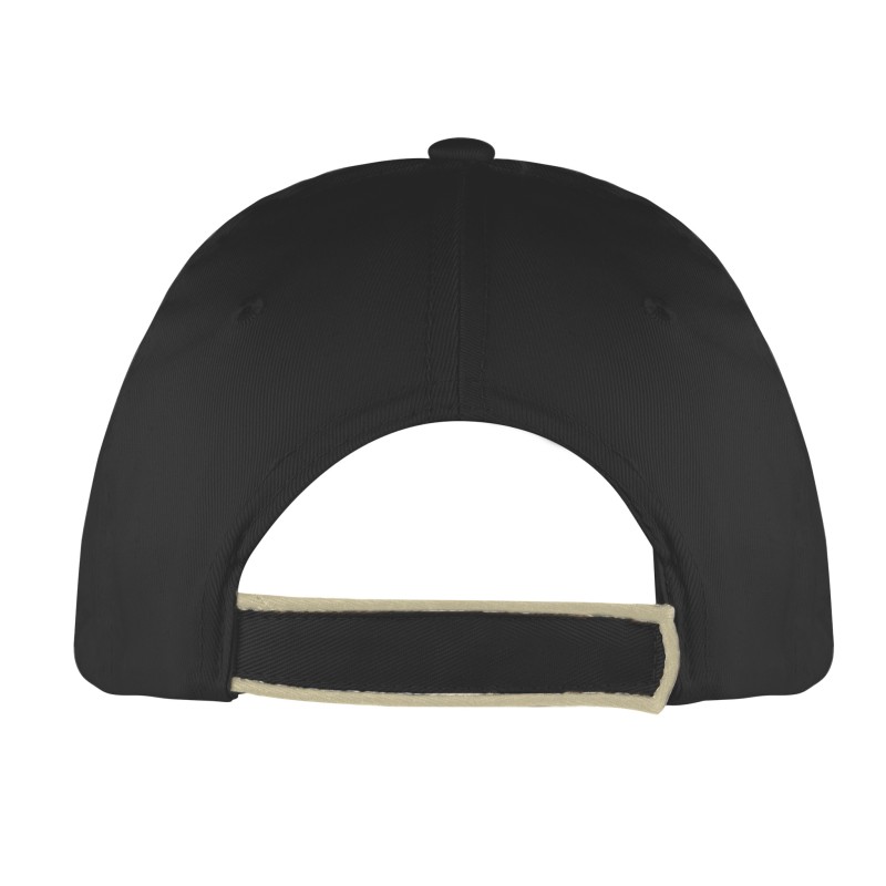 Cappellino 5 pannelli nero personalizzato K18045N
