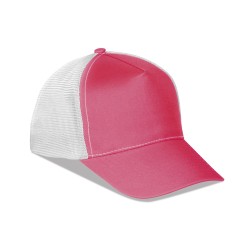 Cappellino 5 pannelli rosa personalizzato K18105RS