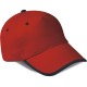 Cappellino 5 pannelli rosso/blu navy personalizzato K18041R/NY