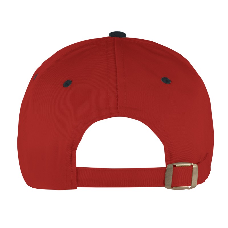 Cappellino 5 pannelli rosso/blu navy personalizzato K18041R/NY