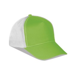 Cappellino  5 pannelli verde acido personalizzato K18105VA