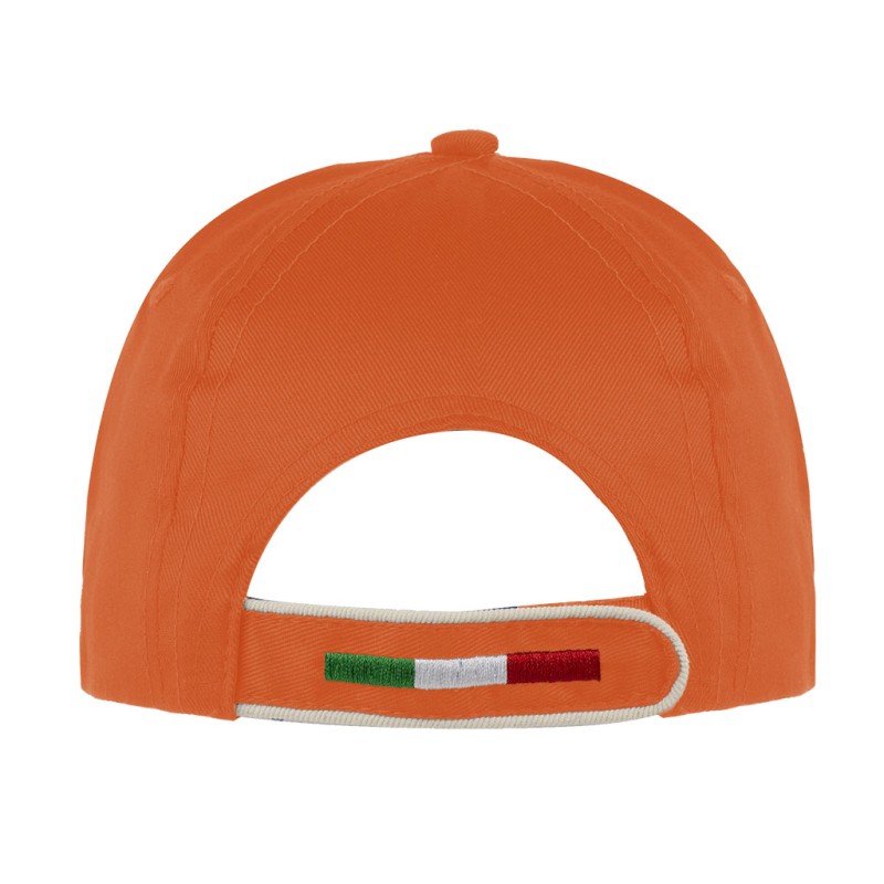 Cappellino 6 pannelli arancione personalizzato K18142A