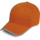 Cappellino 6 pannelli arancione personalizzato K18147A