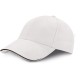 Cappellino 6 pannelli bianco/nero personalizzato K18065B/N