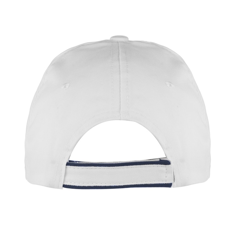 Cappellino 6 pannelli bianco personalizzato K18062B