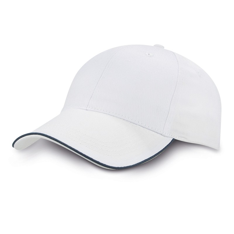 Cappellino 6 pannelli bianco personalizzato K18062B
