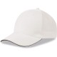 Cappellino 6 pannelli bianco personalizzato K18064B