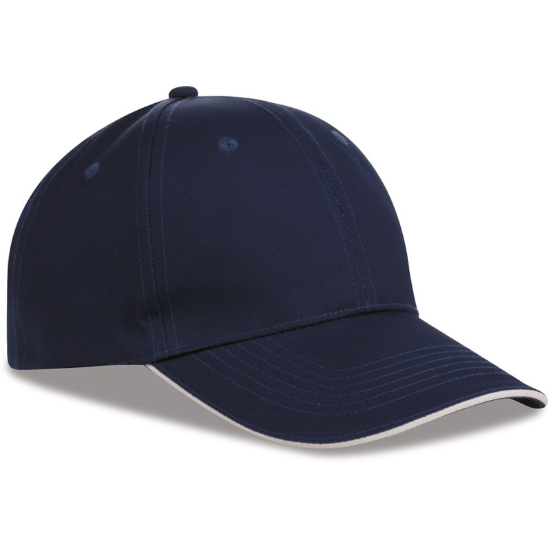 Cappellino 6 pannelli blu navy personalizzato K18064NY