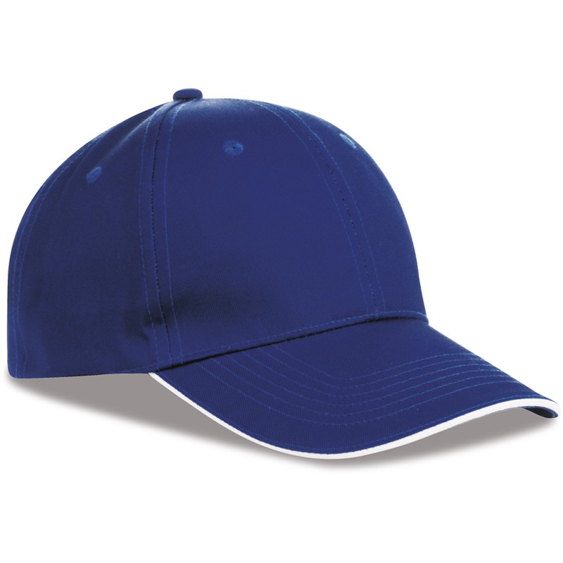 Cappellino 6 pannelli blu royal personalizzato K18064BL