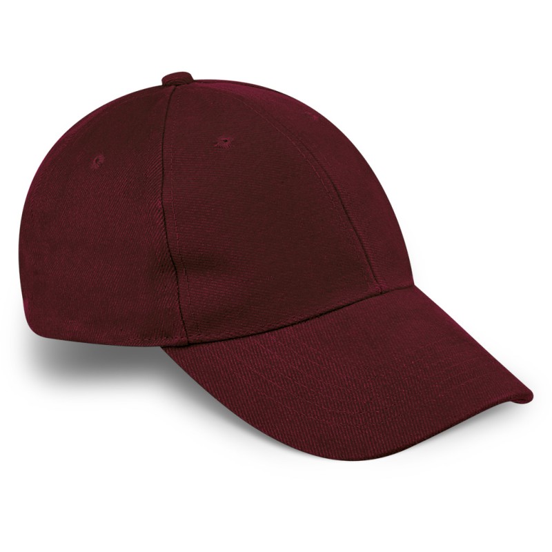 Cappellino 6 pannelli bordeaux personalizzato K18063BO