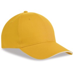 Cappellino 6 pannelli giallo personalizzato K18064G