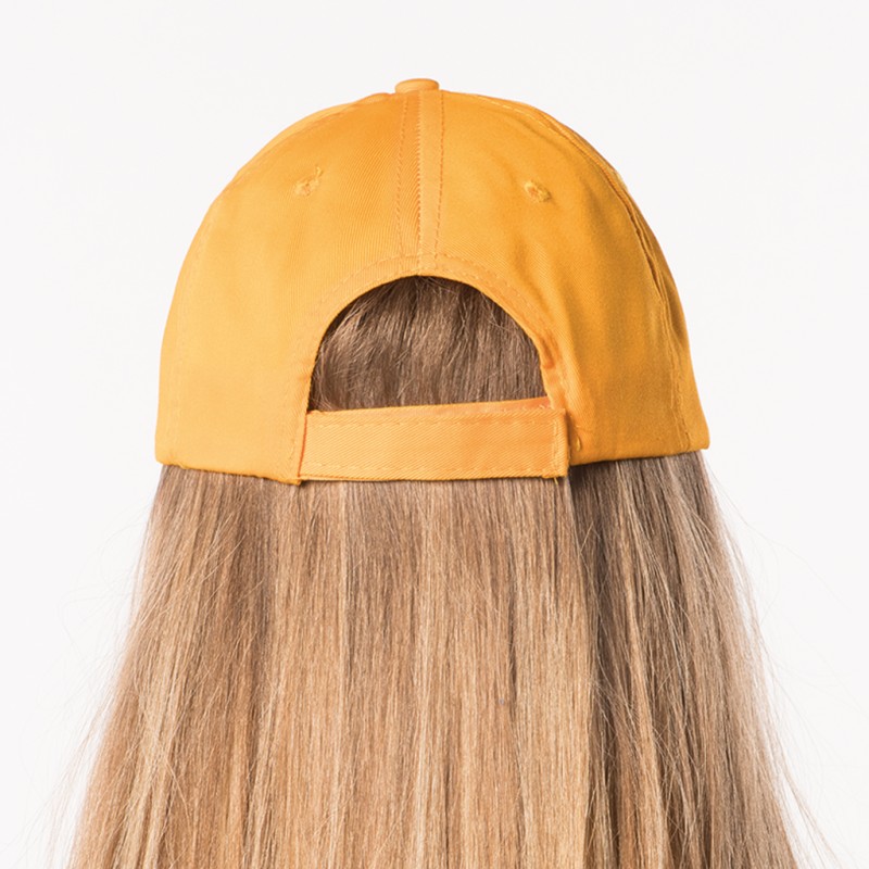 Cappellino 6 pannelli giallo personalizzato K18064G