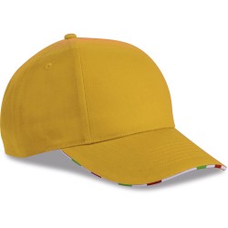 Cappellino 6 pannelli giallo personalizzato K18142G