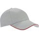Cappellino 6 pannelli grigio personalizzato K18062GR