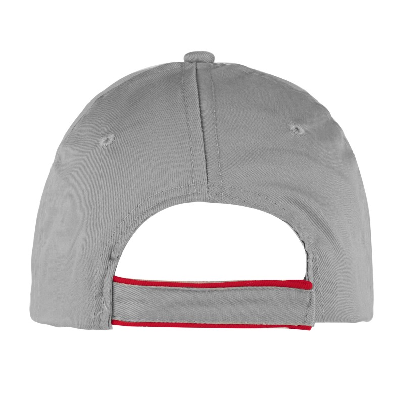 Cappellino 6 pannelli grigio personalizzato K18062GR