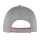 Cappellino 6 pannelli grigio personalizzato K18062GR
