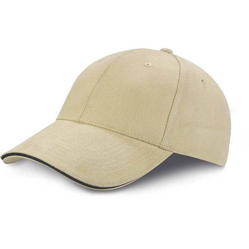 Cappellino 6 pannelli kaki personalizzato K18065KA