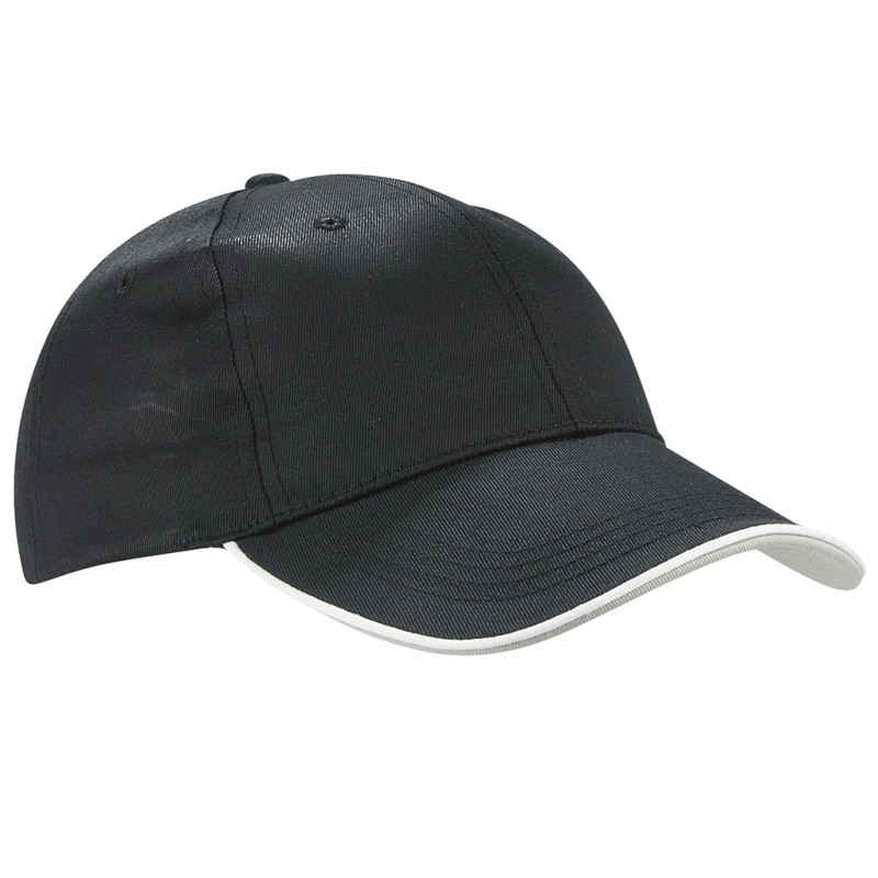 Cappellino 6 pannelli nero personalizzato K18062N