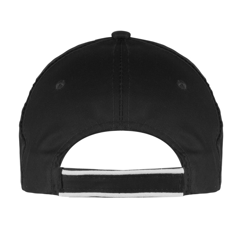 Cappellino 6 pannelli nero personalizzato K18062N