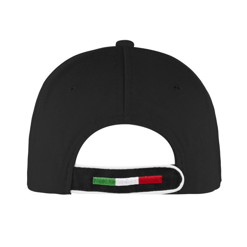 Cappellino 6 pannelli nero personalizzato K18142N
