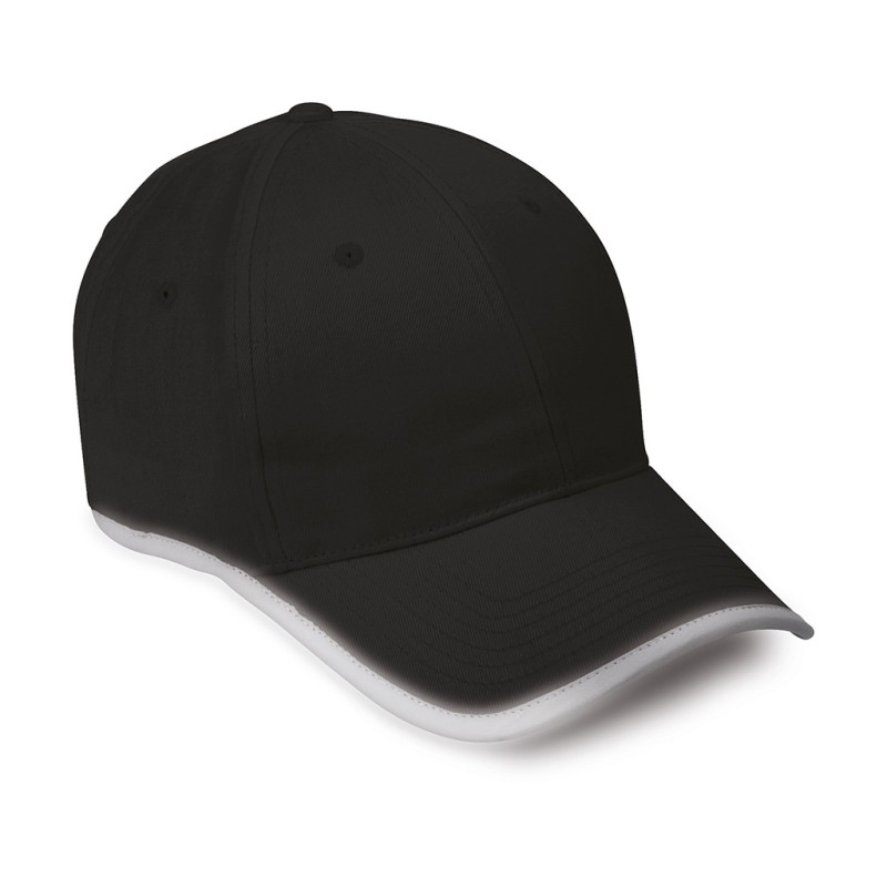 Cappellino 6 pannelli nero personalizzato K18147N