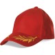 Cappellino 6 pannelli rosso personalizzato K18054R