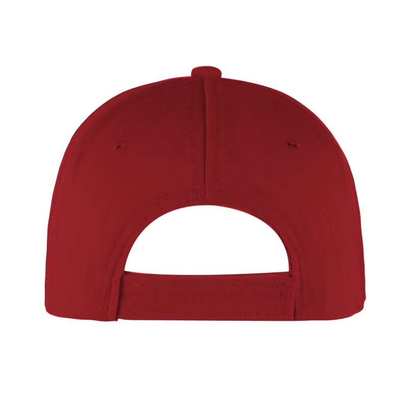 Cappellino 6 pannelli rosso personalizzato K18063R