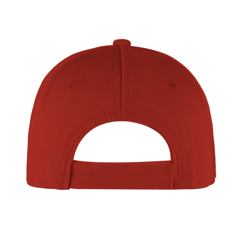Cappellino 6 pannelli rosso personalizzato K18064R