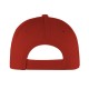 Cappellino 6 pannelli rosso personalizzato K18064R