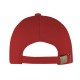 Cappellino 6 pannelli rosso personalizzato K18065R