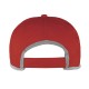 Cappellino 6 pannelli rosso personalizzato K18147R