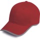 Cappellino 6 pannelli rosso personalizzato K18147R