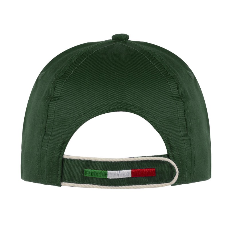 Cappellino 6 pannelli verde inglese personalizzato K18142VI