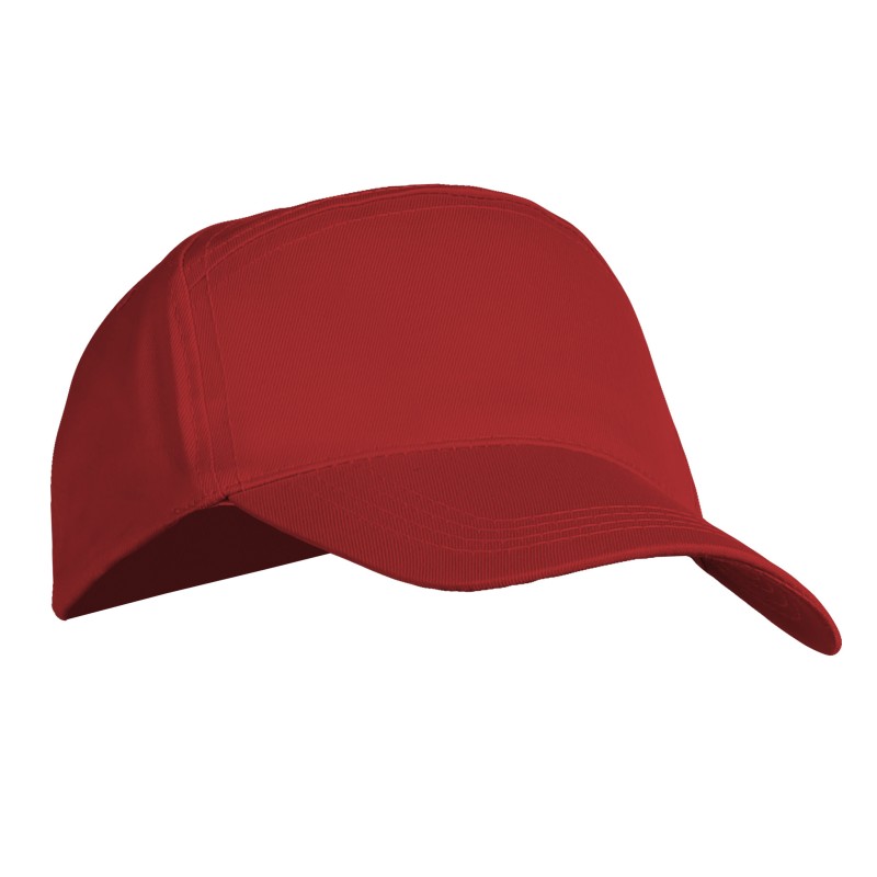 Cappellino 7 pannelli rosso personalizzato K18016R