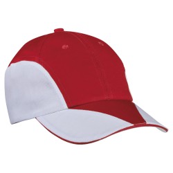 Cappellino 8 pannelli rosso personalizzato K18097R