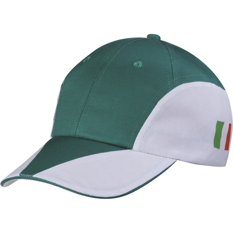 Cappellino 8 pannelli verde personalizzato K18097V
