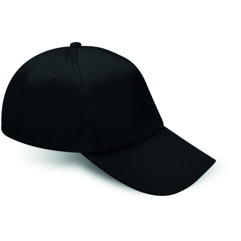 Cappellino bimbo 5 pannelli nero personalizzato K18158N