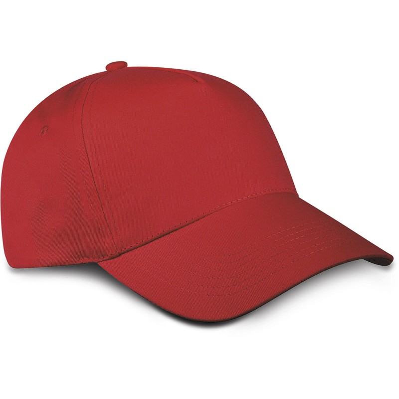 Cappellino bimbo 5 pannelli rosso personalizzato K18158R