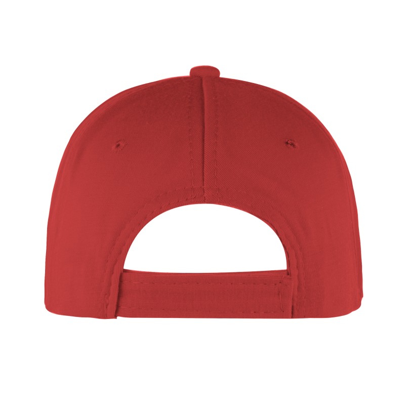 Cappellino bimbo 5 pannelli rosso personalizzato K18158R
