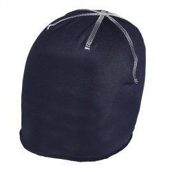 Cappellino elasticizzato con cuciture reflex e con micropile interno blu navy personalizzato K18300NY