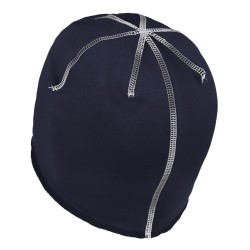 Cappellino elasticizzato con cuciture reflex e con micropile interno blu navy personalizzato K18300NY
