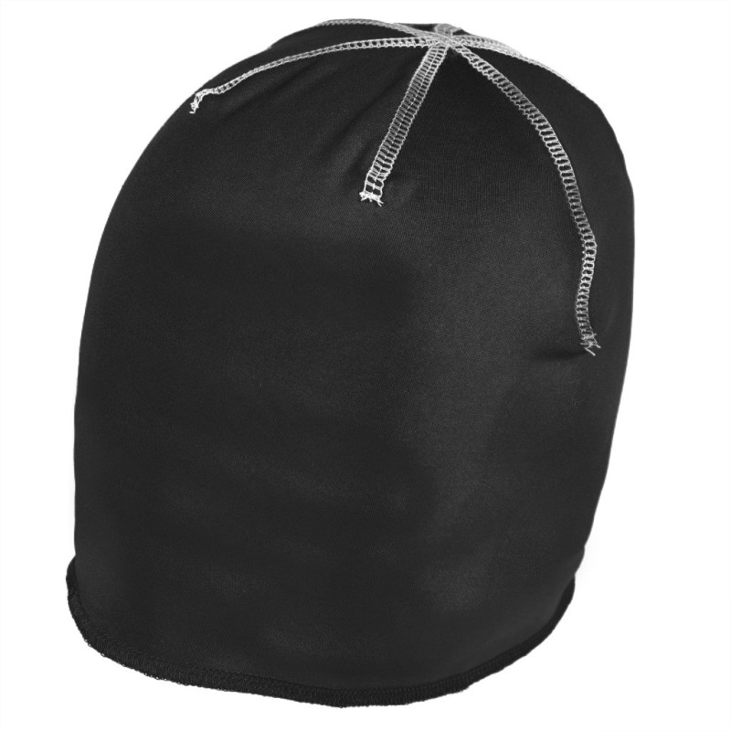 Cappellino elasticizzato con cuciture reflex e con micropile interno nero personalizzato K18300N