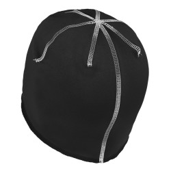 Cappellino elasticizzato con cuciture reflex e con micropile interno nero personalizzato K18300N