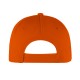 Cappellino golf 5 pannelli arancione personalizzato K18019A
