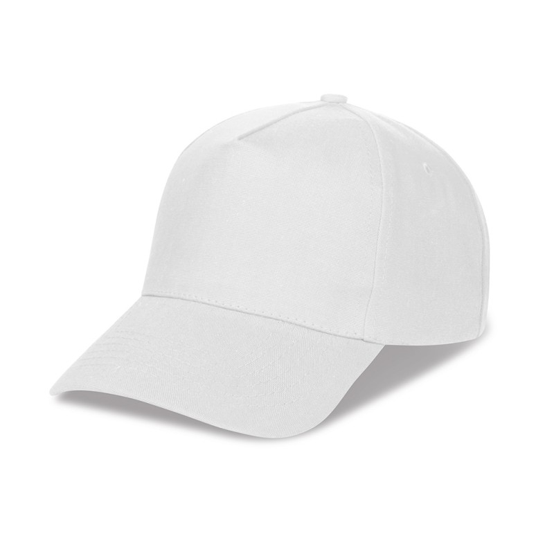 Cappellino golf 5 pannelli bianco personalizzato K18106B
