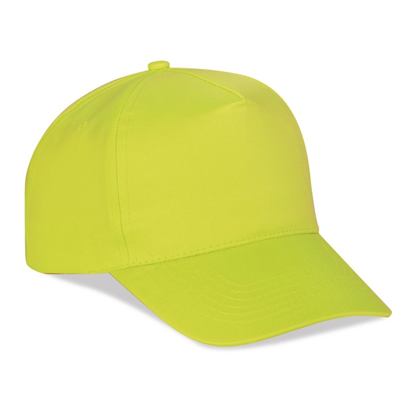 Cappellino golf 5 pannelli giallo personalizzato K18019G